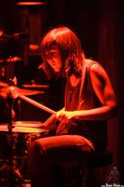 Ilargi Agirre, baterista de Screamin' George & The Hustlers, Santana 27, Bilbao. 2015