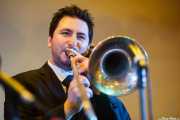 Jake Handeman, trombonista de The Gordon Webster Band, Gastroswing - Artium, Vitoria-Gasteiz. 2015