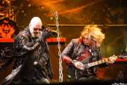 Rob Halford -voz- y Glenn Tipton -guitarra- de Judas Priest, Kobetasonk, Bilbao. 2008