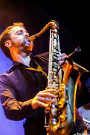 Mihail Goldfingers, saxofonista y flautista de The Cherry Boppers (Kafe Antzokia, Bilbao, 2008)
