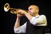 Benoit Molina, trompetista de The Inspector Cluzo & The FB'S Horns (Bilbao BBK Live, Bilbao, 2012)