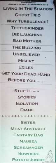 036 Therapy 14XI2012 setlist