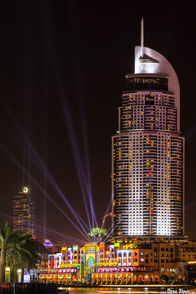 The Address Downtown Dubai Hotel & Souk Al Bahar. Video Mapping. 061 Vacaciones Marzo 2014 Emiratos Arabes Unidos Dubai