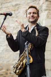 Adrian Cunningham, clarinetista-saxofonista de Doc Scanlon's Hot 4, Gastroswing - Machete, 2014
