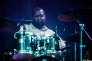 Curtis Nutall, baterista de Selwyn Birchwood Band, BluesCazorla - Plaza de toros, Cazorla. 2015