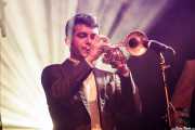Allen Branstetter, trompetista de St. Paul & The Broken Bones (Mundaka Festival, Mundaka, 2016)