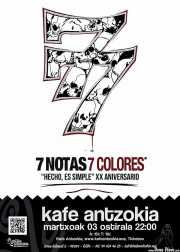 Cartel de 7 Notas 7 Colores (Kafe Antzokia, Bilbao, )