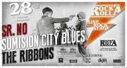 Cartel de Sumisión City Blues, Señor No y The Ribbons (Rock&Rolla, Berango, )